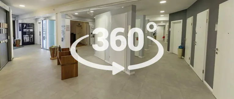 Blick in den Verkaufsraum zur 360° Rundsicht